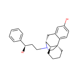 Oc1ccc2c(c1)C[C@@H]1[C@@H]3CCCC[C@@]23CCN1CC[C@@H](O)c1ccccc1 ZINC000100843824
