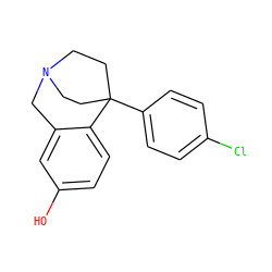 Oc1ccc2c(c1)CN1CCC2(c2ccc(Cl)cc2)CC1 ZINC000114348275