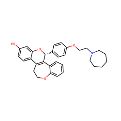 Oc1ccc2c(c1)O[C@H](c1ccc(OCCN3CCCCCC3)cc1)C1=C2CCOc2ccccc21 ZINC000049048434