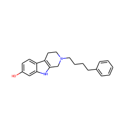 Oc1ccc2c3c([nH]c2c1)CN(CCCCc1ccccc1)CC3 ZINC000001997123