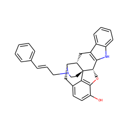 Oc1ccc2c3c1O[C@H]1c4[nH]c5ccccc5c4C[C@H]4[C@@H](C2)N(C/C=C/c2ccccc2)CC[C@]314 ZINC000013729847