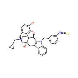 Oc1ccc2c3c1O[C@H]1c4c(c5ccccc5n4Cc4cccc(N=C=S)c4)C[C@@]4(O)[C@@H](C2)N(CC2CC2)CC[C@]314 ZINC000028763460