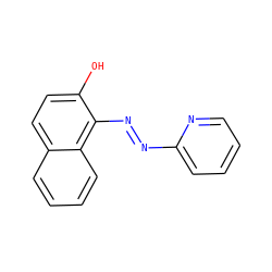 Oc1ccc2ccccc2c1N=Nc1ccccn1 ZINC000242548449