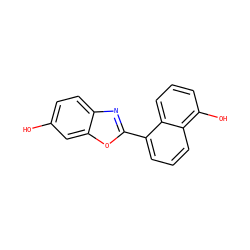 Oc1ccc2nc(-c3cccc4c(O)cccc34)oc2c1 ZINC000003817711