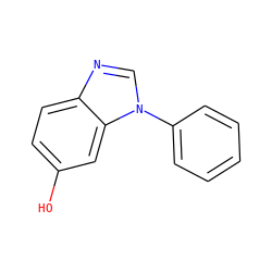 Oc1ccc2ncn(-c3ccccc3)c2c1 ZINC000013782583