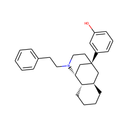 Oc1cccc([C@]23CCN(CCc4ccccc4)[C@H](C2)[C@H]2CCCC[C@@H]2C3)c1 ZINC000096910735