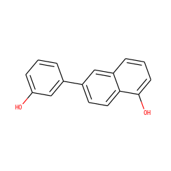 Oc1cccc(-c2ccc3c(O)cccc3c2)c1 ZINC000013644987