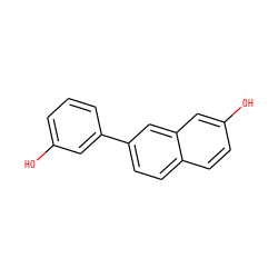 Oc1cccc(-c2ccc3ccc(O)cc3c2)c1 ZINC000013645006
