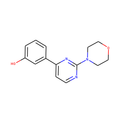 Oc1cccc(-c2ccnc(N3CCOCC3)n2)c1 ZINC000034946772