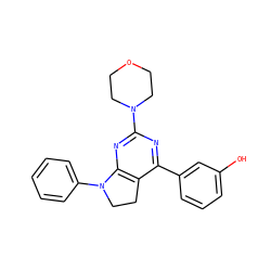 Oc1cccc(-c2nc(N3CCOCC3)nc3c2CCN3c2ccccc2)c1 ZINC000095594838