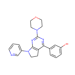 Oc1cccc(-c2nc(N3CCOCC3)nc3c2CCN3c2cccnc2)c1 ZINC000066075364