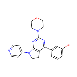 Oc1cccc(-c2nc(N3CCOCC3)nc3c2CCN3c2ccncc2)c1 ZINC000066075361