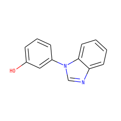 Oc1cccc(-n2cnc3ccccc32)c1 ZINC000013782564