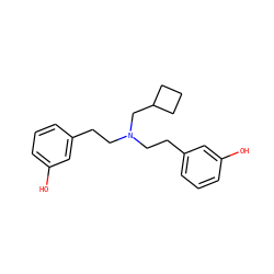 Oc1cccc(CCN(CCc2cccc(O)c2)CC2CCC2)c1 ZINC001503999497