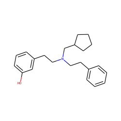 Oc1cccc(CCN(CCc2ccccc2)CC2CCCC2)c1 ZINC001503865108