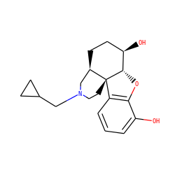 Oc1cccc2c1O[C@H]1[C@H](O)CC[C@@H]3CN(CC4CC4)CC[C@@]231 ZINC000026843427