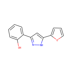 Oc1ccccc1-c1cc(-c2ccco2)[nH]n1 ZINC000013130078