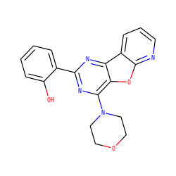 Oc1ccccc1-c1nc(N2CCOCC2)c2oc3ncccc3c2n1 ZINC000028707086