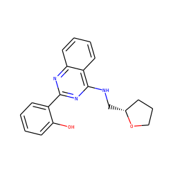 Oc1ccccc1-c1nc(NC[C@@H]2CCCO2)c2ccccc2n1 ZINC000013127597