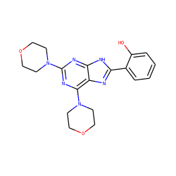 Oc1ccccc1-c1nc2c(N3CCOCC3)nc(N3CCOCC3)nc2[nH]1 ZINC000143971471