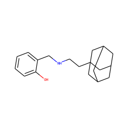 Oc1ccccc1CNCCC12CC3CC(CC(C3)C1)C2 ZINC000004560144