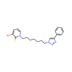 Oc1cccn(CCCCCCCn2cc(-c3ccccc3)nn2)c1=S ZINC000103255697