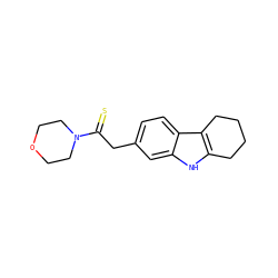 S=C(Cc1ccc2c3c([nH]c2c1)CCCC3)N1CCOCC1 ZINC000000233279