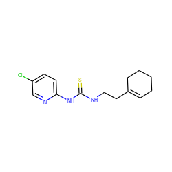 S=C(NCCC1=CCCCC1)Nc1ccc(Cl)cn1 ZINC000000024322