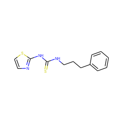 S=C(NCCCc1ccccc1)Nc1nccs1 ZINC000012354016