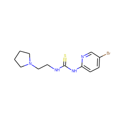 S=C(NCCN1CCCC1)Nc1ccc(Br)cn1 ZINC000027076711