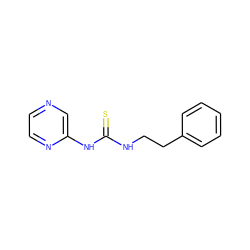S=C(NCCc1ccccc1)Nc1cnccn1 ZINC000013744909