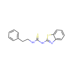 S=C(NCCc1ccccc1)Nc1nc2ccccc2s1 ZINC000013744911