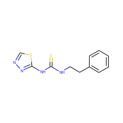 S=C(NCCc1ccccc1)Nc1nncs1 ZINC000012354011