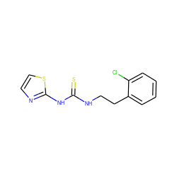 S=C(NCCc1ccccc1Cl)Nc1nccs1 ZINC000013744859