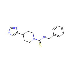 S=C(NCc1ccccc1)N1CCC(c2c[nH]cn2)CC1 ZINC000013808023