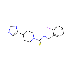 S=C(NCc1ccccc1I)N1CCC(c2c[nH]cn2)CC1 ZINC000013808001