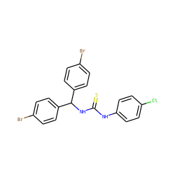 S=C(Nc1ccc(Cl)cc1)NC(c1ccc(Br)cc1)c1ccc(Br)cc1 ZINC000013676252