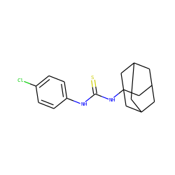 S=C(Nc1ccc(Cl)cc1)NC12CC3CC(CC(C3)C1)C2 ZINC000006926431