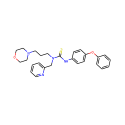 S=C(Nc1ccc(Oc2ccccc2)cc1)N(CCCN1CCOCC1)Cc1ccccn1 ZINC000013573278