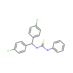 S=C(Nc1ccccc1)NC(c1ccc(Cl)cc1)c1ccc(Cl)cc1 ZINC000013676247