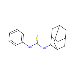 S=C(Nc1ccccc1)NC1C2CC3CC(C2)CC1C3 ZINC000013750603