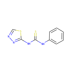 S=C(Nc1ccccc1)Nc1nncs1 ZINC000000436272