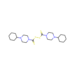 S=C(SSC(=S)N1CCN(C2CCCCC2)CC1)N1CCN(C2CCCCC2)CC1 ZINC000045258214