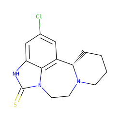S=c1[nH]c2cc(Cl)cc3c2n1CCN1CCCC[C@@H]31 ZINC000027879604