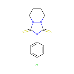 S=c1n(-c2ccc(Cl)cc2)c(=S)n2n1CCCC2 ZINC000034064400