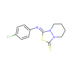 S=c1s/c(=N\c2ccc(Cl)cc2)n2n1CCCC2 ZINC000034185611