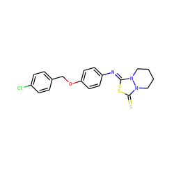 S=c1s/c(=N\c2ccc(OCc3ccc(Cl)cc3)cc2)n2n1CCCC2 ZINC000103282765