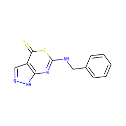 S=c1sc(NCc2ccccc2)nc2[nH]ncc12 ZINC000038340619