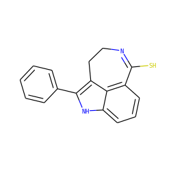 SC1=NCCc2c(-c3ccccc3)[nH]c3cccc1c23 ZINC000013491941