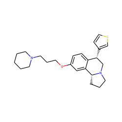 c1cc([C@@H]2CN3CCC[C@@H]3c3cc(OCCCN4CCCCC4)ccc32)cs1 ZINC000028903524
